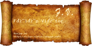 Fülöp Viátor névjegykártya